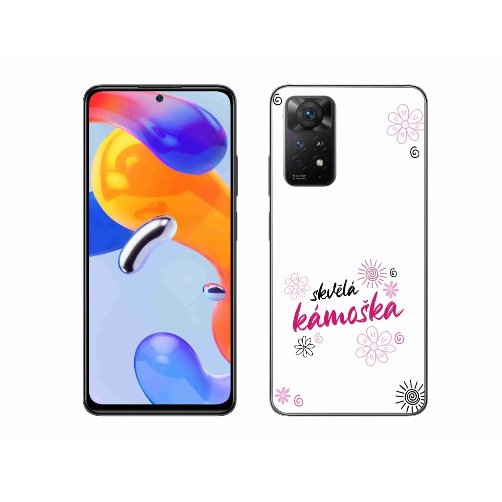 Gél borítás mmCase a Xiaomi Redmi Note 11 Pro 4G/5G - nagyszerű haver fehér háttérrel