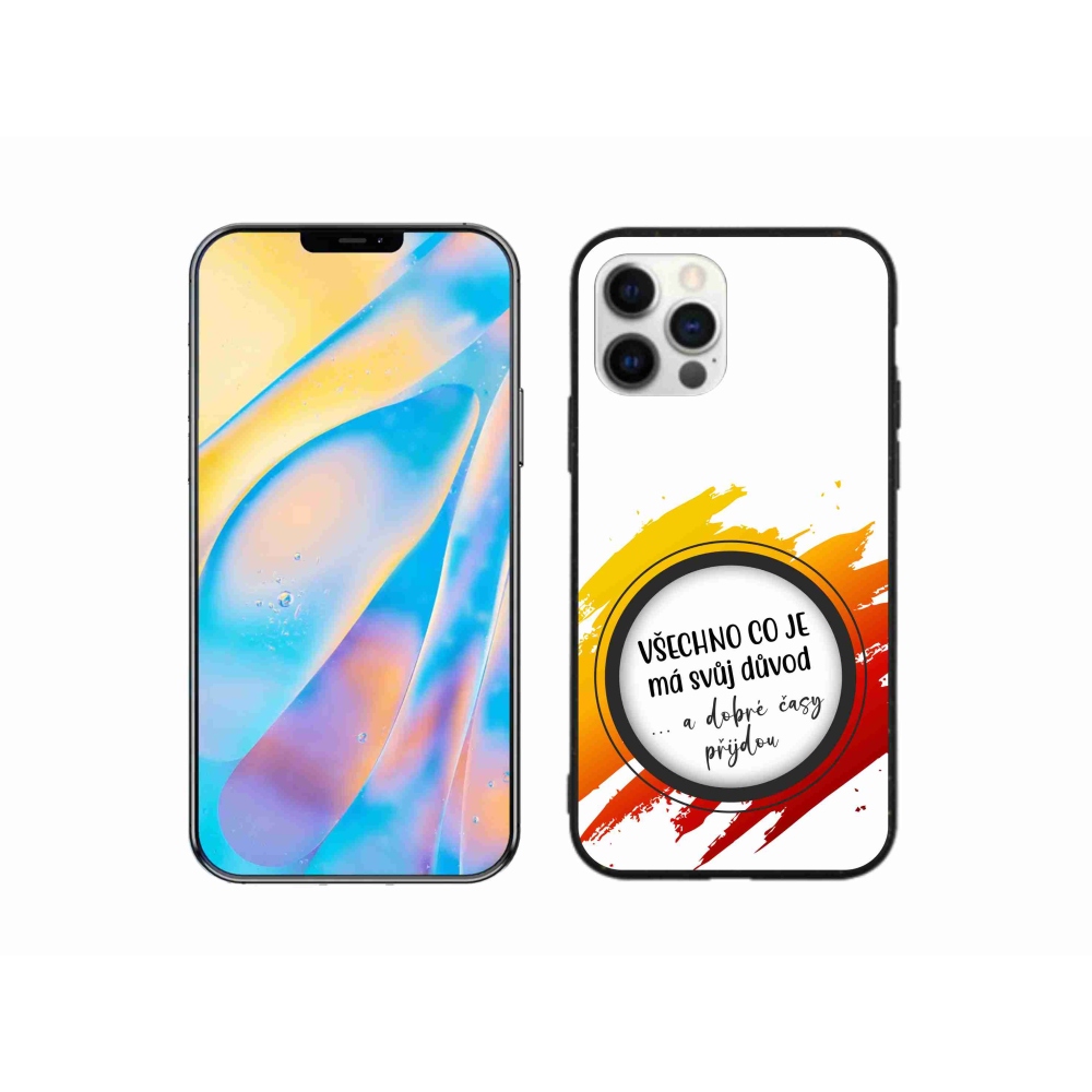 Gél borítás mmCase iPhone 12 készülékhez - idézet 3 fehér háttér