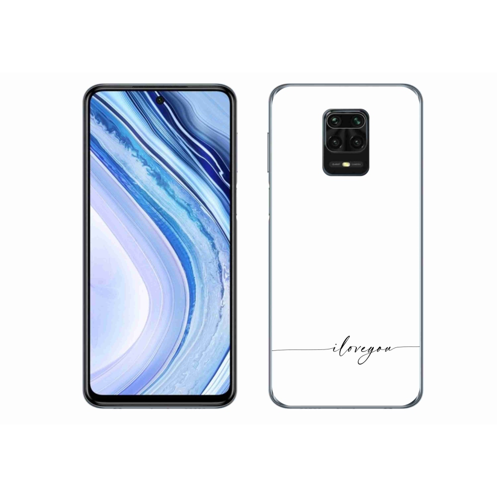 Gél borítás mmCase a Xiaomi Redmi Note 9S-hez - I love you fehér háttérrel