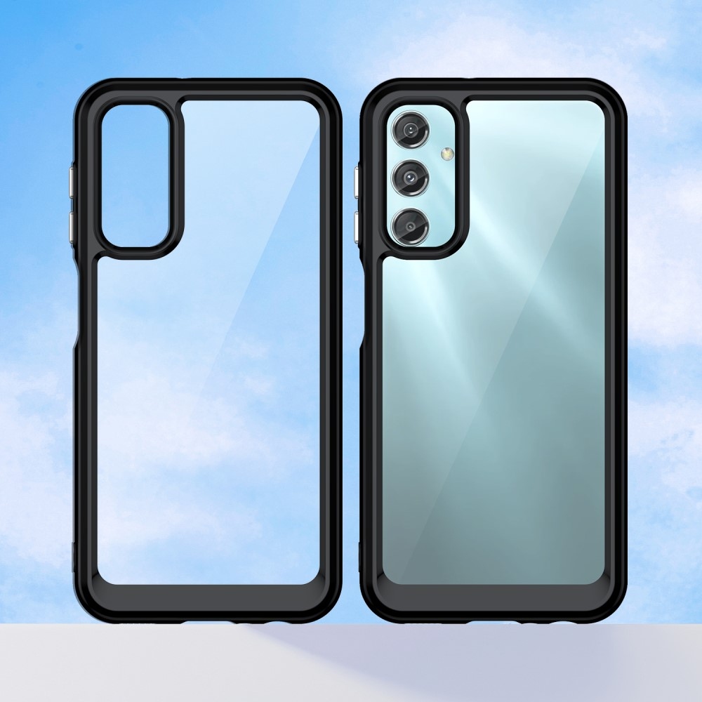 Gél tok fix hátlappal Samsung Galaxy A25 5G készülékhez - fekete