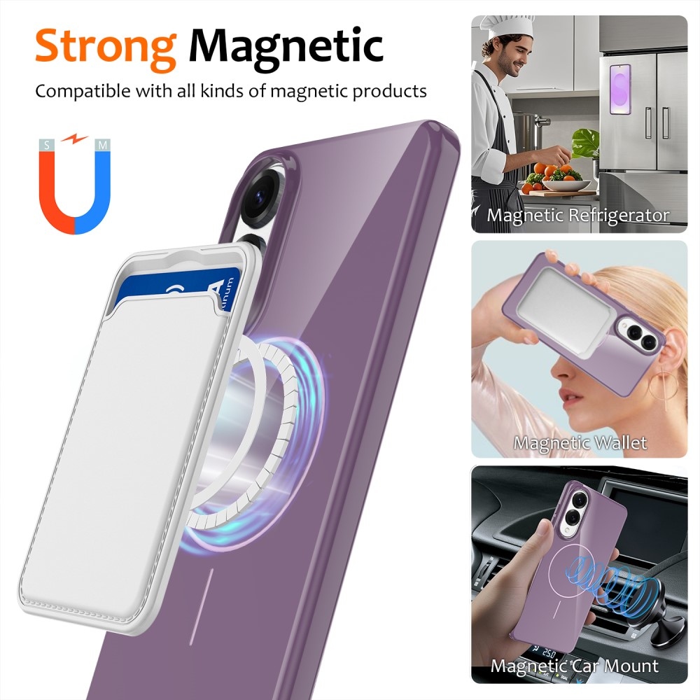 MagSafe zselés tok Samsung Galaxy S25 Edge készülékhez - lila