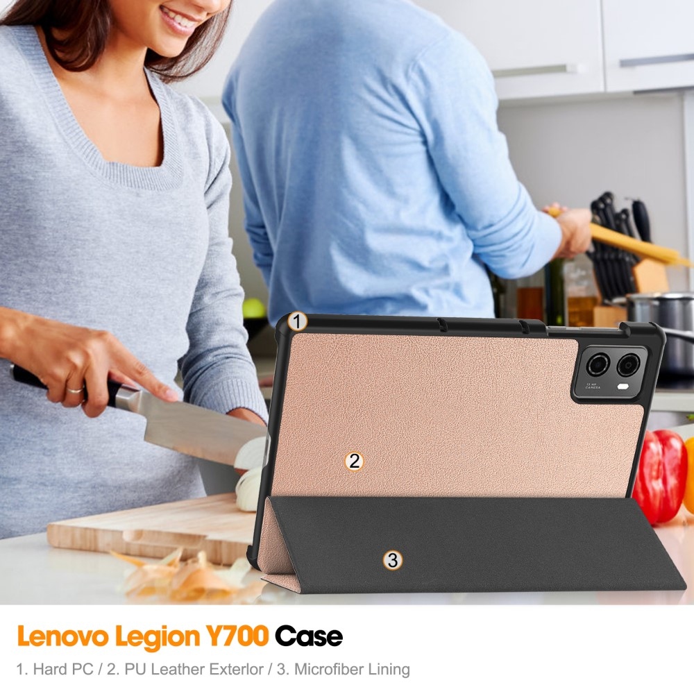 tokok okos záró tok Lenovo Legion Tab 8.8 (2nd Gen.) táblagéphez - rózsa arany