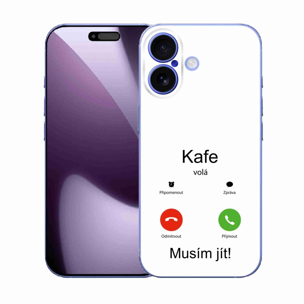 Gél borító mmCase iPhone 17 készülékhez - kávé hívó fehér háttér