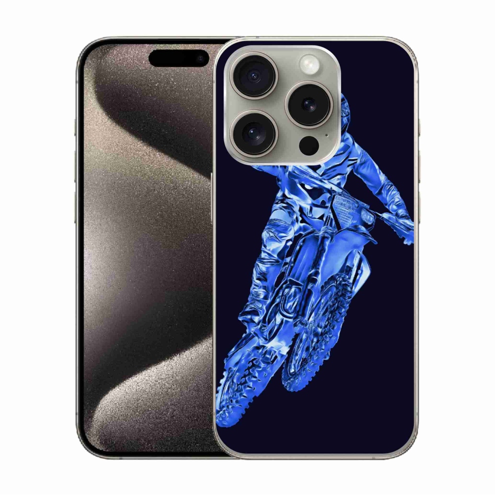 Zselés borítás mmCase iPhone 15 Pro készülékhez - motocross 1