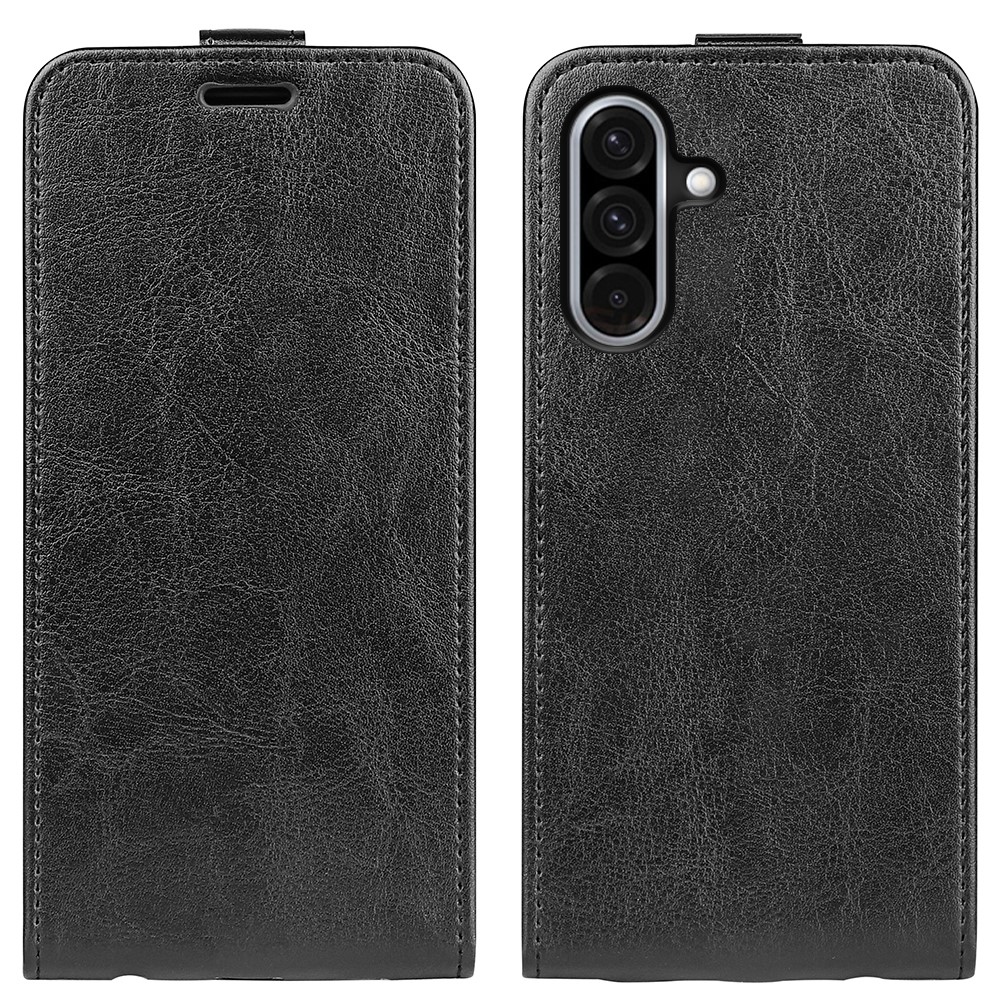 Függőleges könyvtáska Samsung Galaxy A36 5G/A56 5G készülékhez - fekete