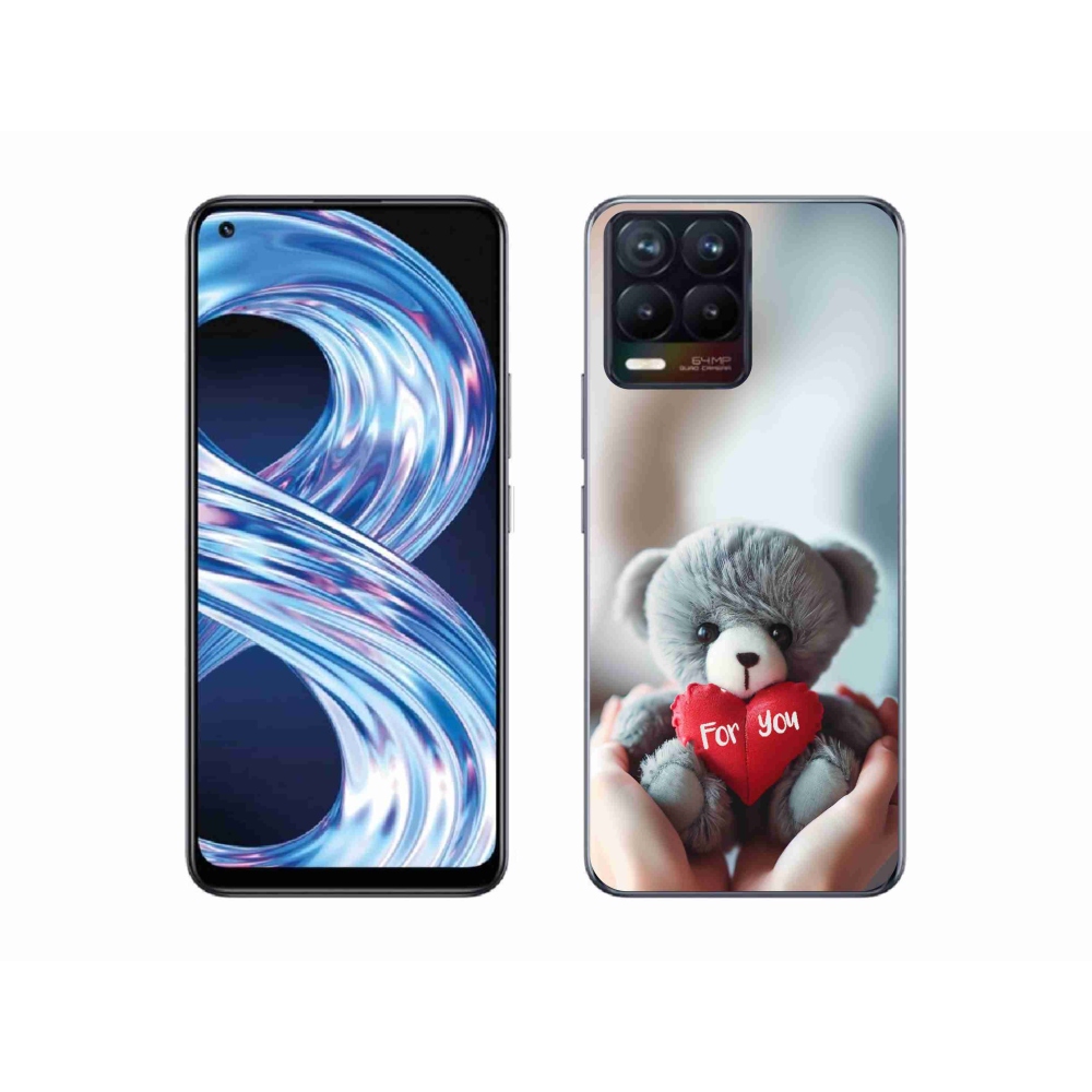 Gél borítás mmCase a Realme 8 Pro-hoz - mackó a szerelmeseknek