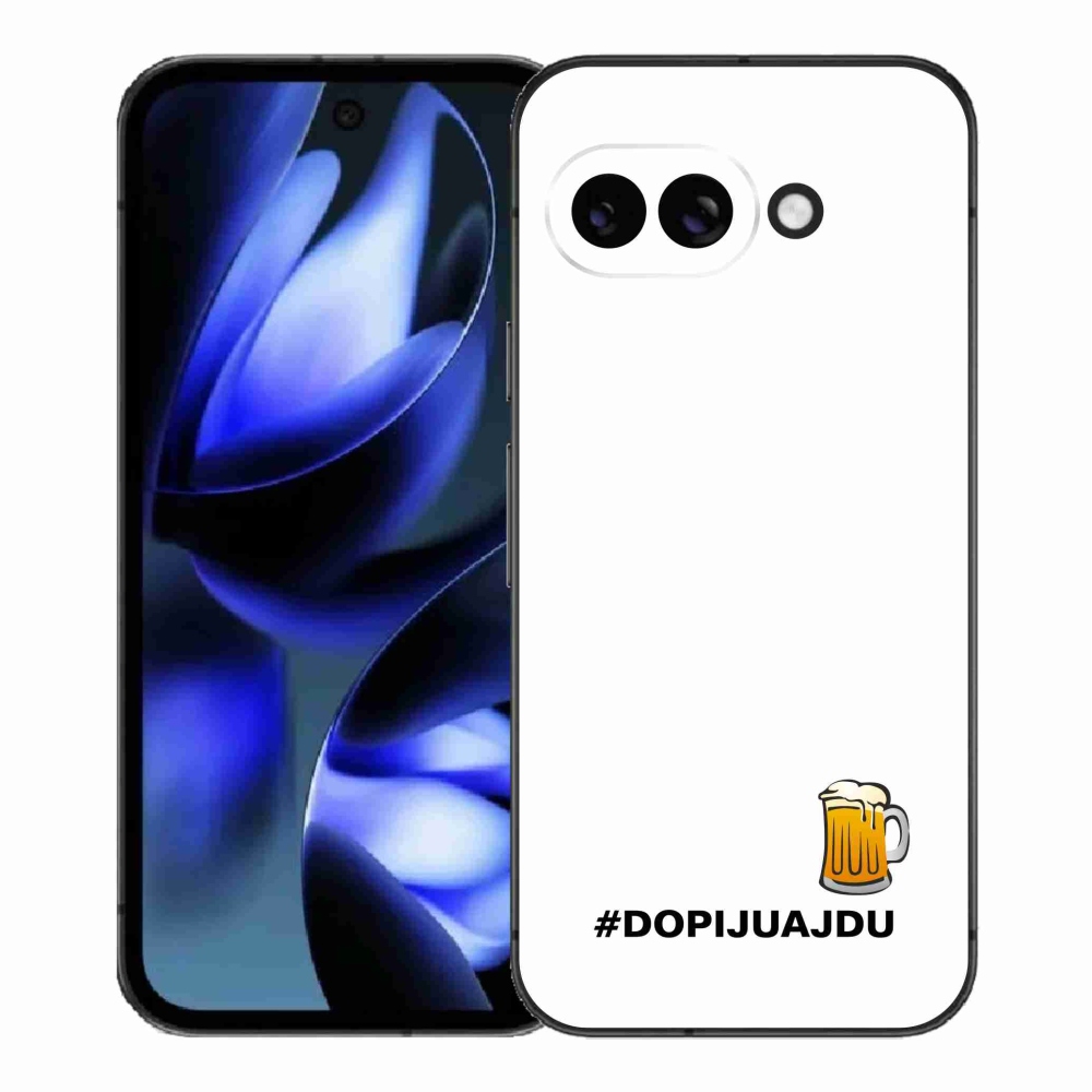 Gél borítás mmCase a Google Pixel 9a - sör motívum 1 fehér háttérrel