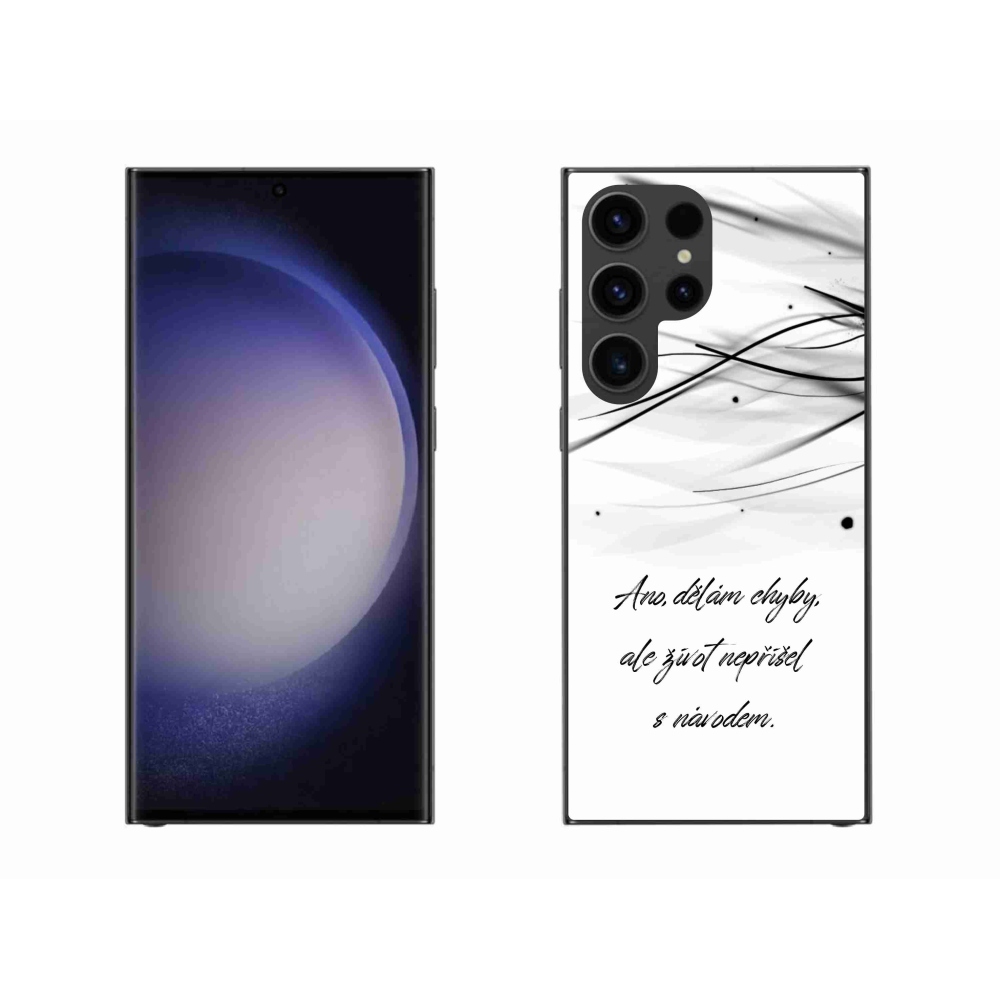 Gél védőhuzat mmCase Samsung Galaxy S23 Ultra 5G - idézem fehér háttér