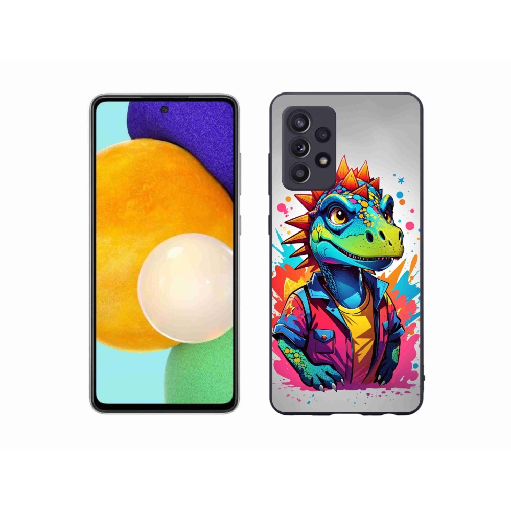 Zselés borítás mmCase Samsung Galaxy A52/A52 5G - színes dinoszauruszok számára