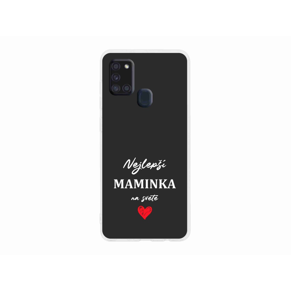 Gél borítás mmCase Samsung Galaxy A21s - legjobb anya 1 fekete háttér