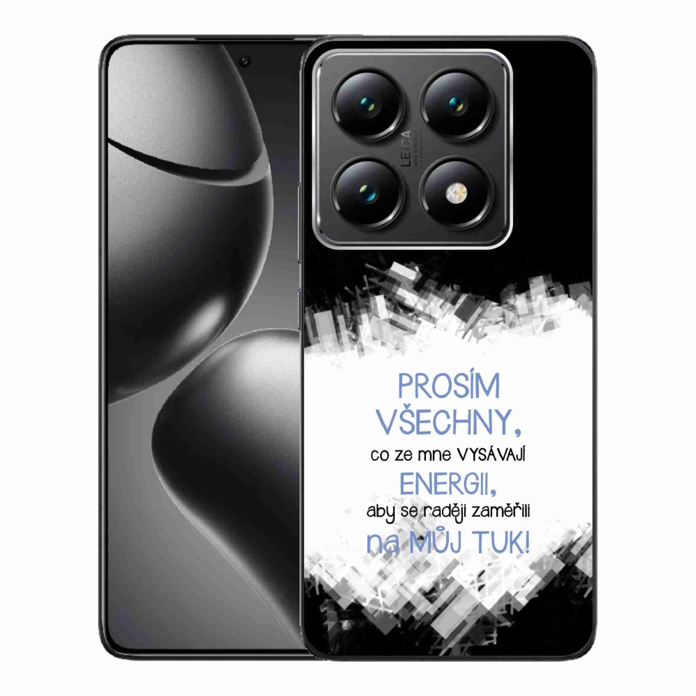 Gél borító mmCase a Xiaomi 14T Pro számára - vicces szöveg 1 kék