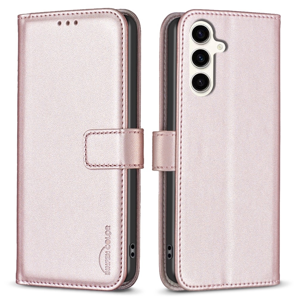 BNF könyvtáska Samsung Galaxy S23 FE készülékhez - rózsaarany