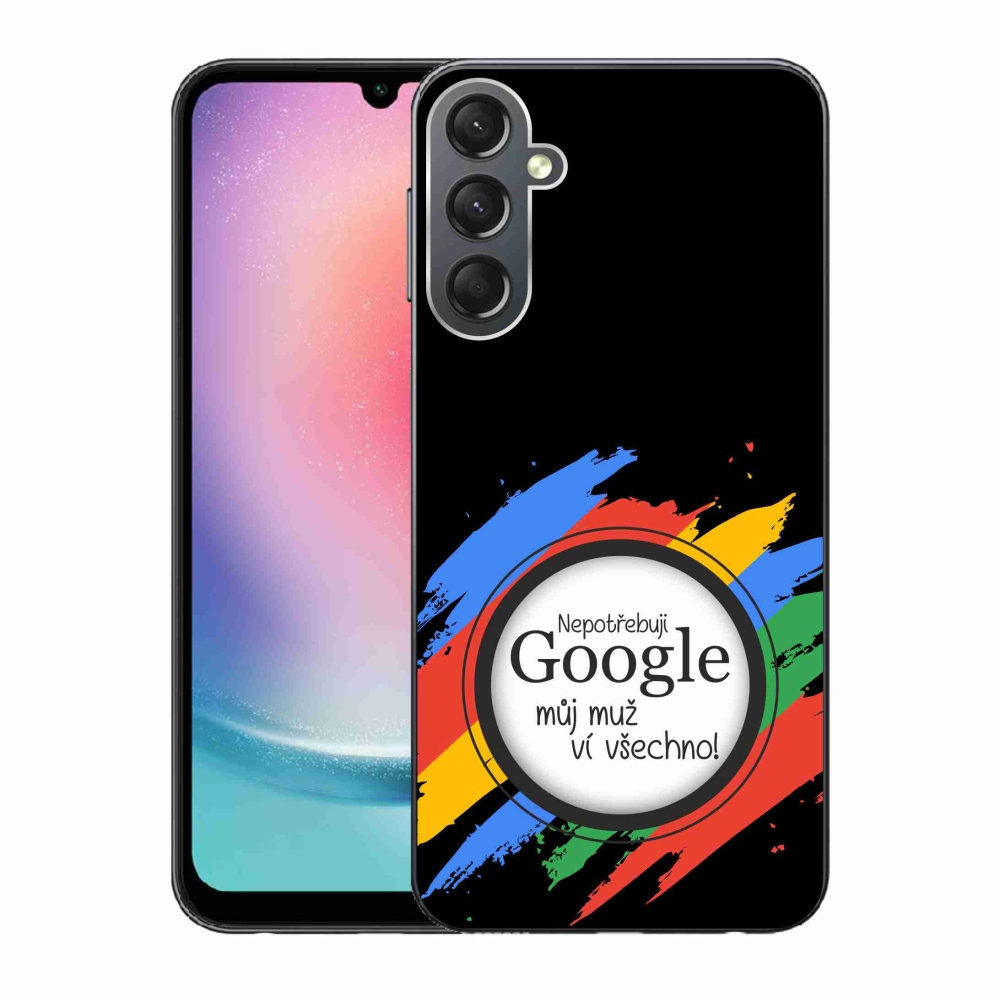 Gél borító mmCase Samsung Galaxy A24 - az ember mindent tud fekete háttérrel