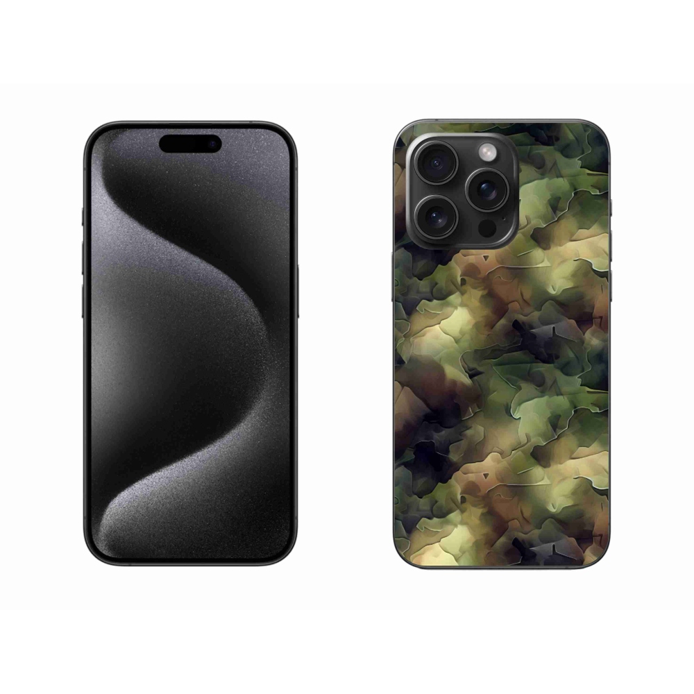Zselés borítás mmCase iPhone 15 Pro Max készülékhez - terepszínű minta 10