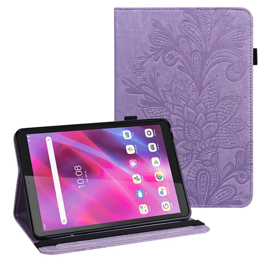 Virágos tok a Lenovo Tab M8 4. generációs (2024) Lenovo Tab M8-hoz - lila