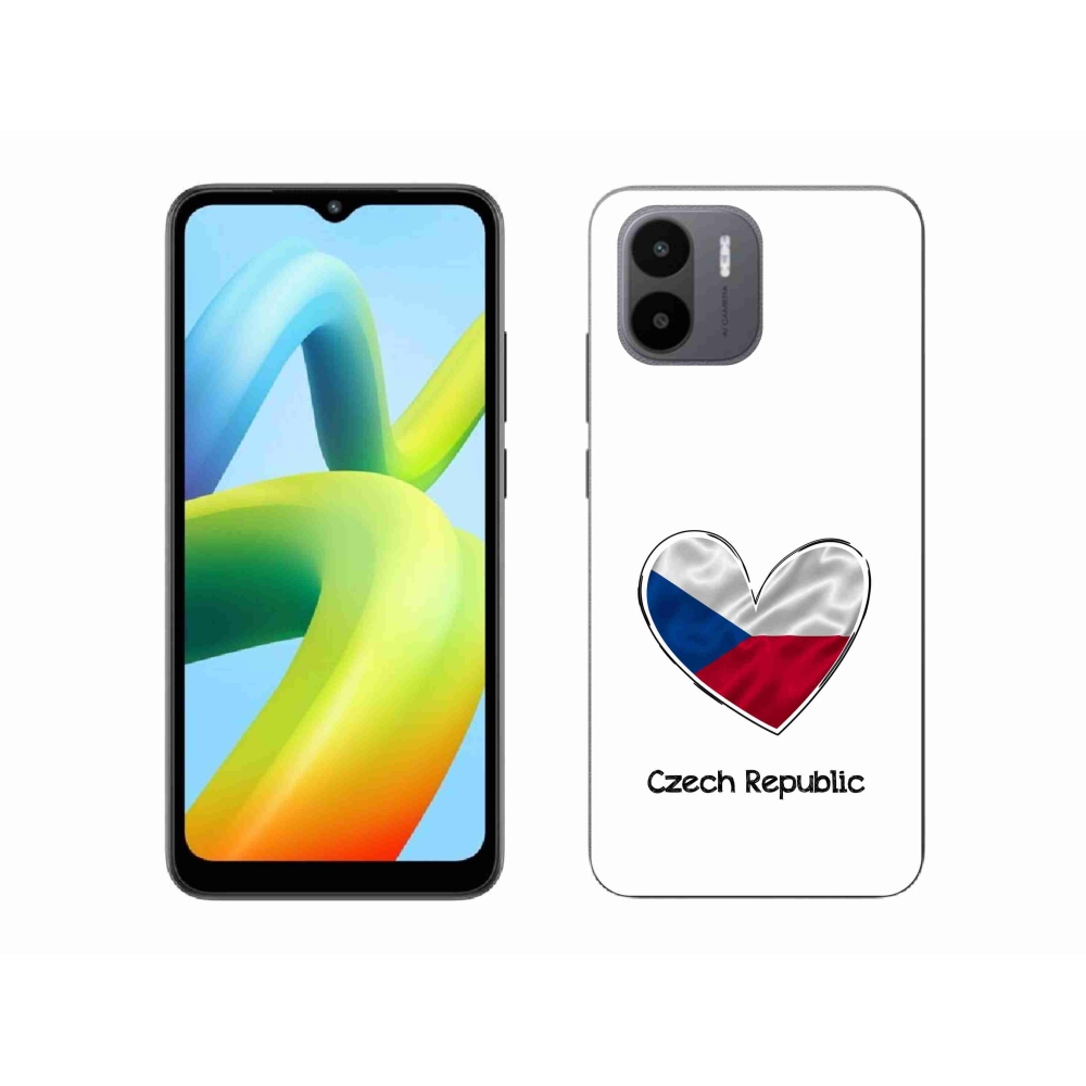 Gél borító mmCase a Xiaomi Redmi A1-hez - szív zászló fehér háttérrel