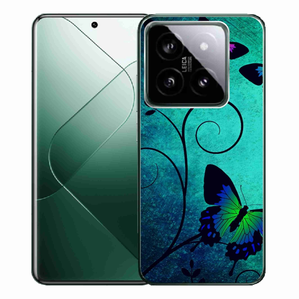 Gél borítás mmCase a Xiaomi 14 Pro számára - színes pillangók