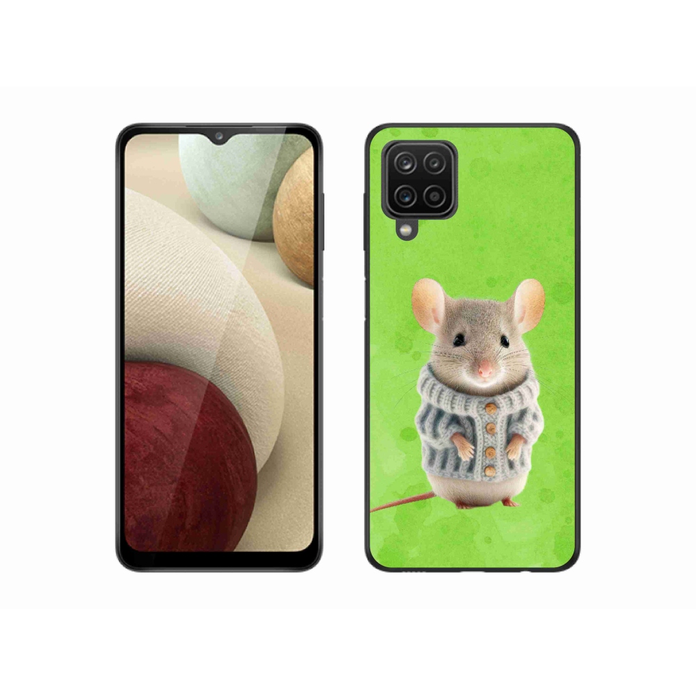 Gél borítás mmCase Samsung Galaxy M12 - egér pulóverben
