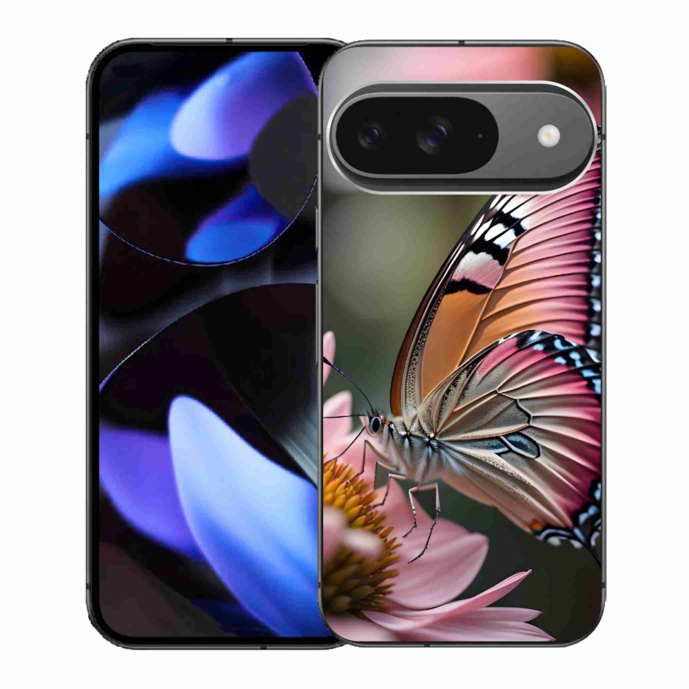 Zselés borítás mmCase a Google Pixel 9/9 Pro számára - színes pillangó