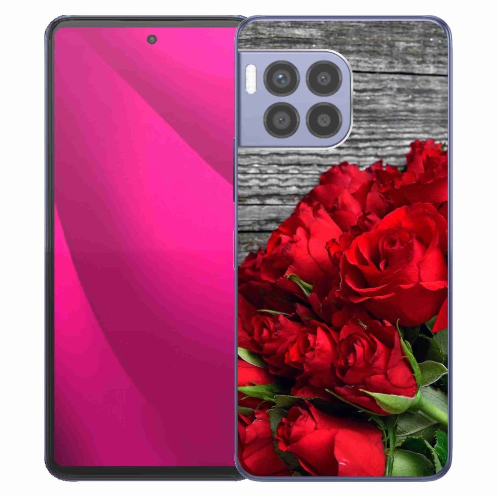 Zselés borítás mmCase a T-Mobile T Phone 2 Pro készülékhez - piros rózsa