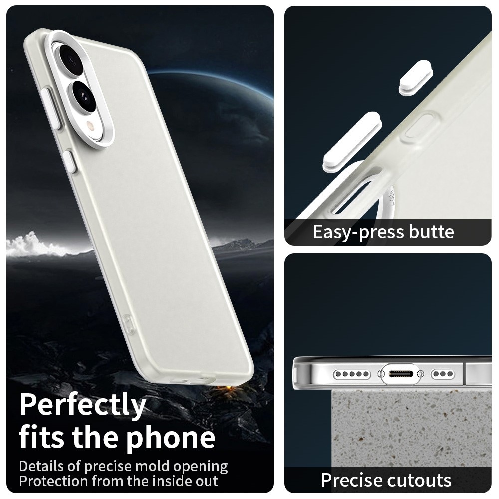 Candys matt zselés tok Samsung Galaxy S25 Edge készülékhez - fehér