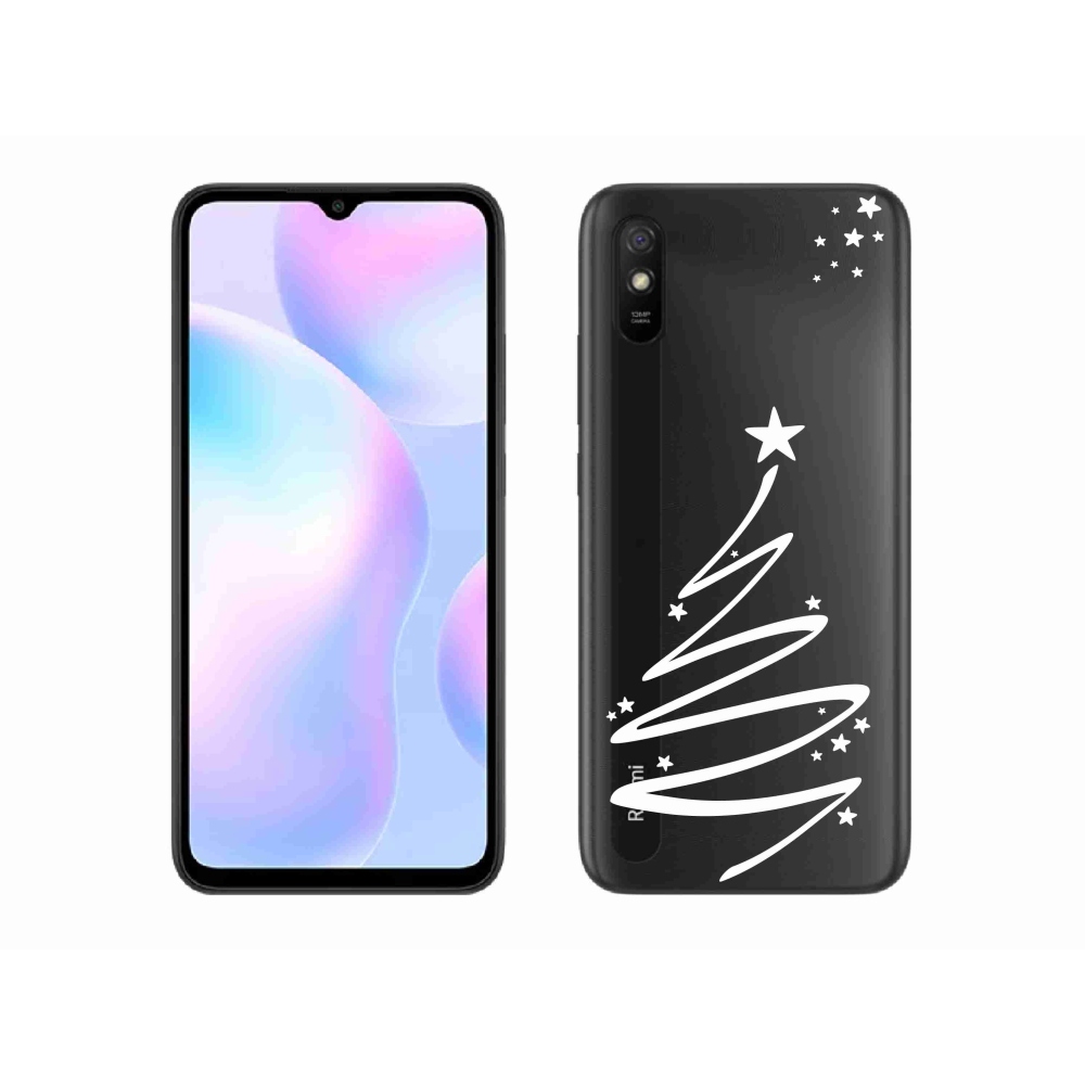 Gél borító mmCase a Xiaomi Redmi 9A számára - fehér fa átlátszó háttéren
