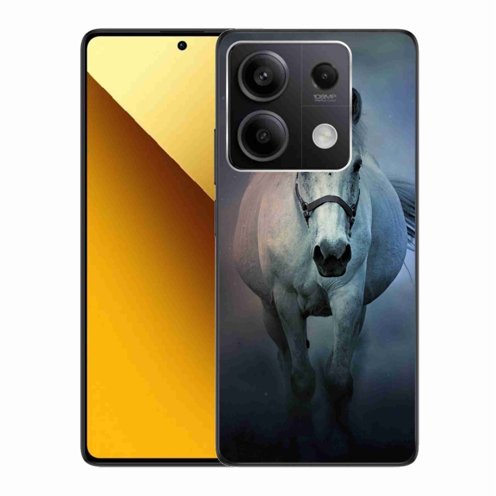 Gél tok mmCase a Xiaomi Redmi Note 13 5G-hez - futó fehér ló
