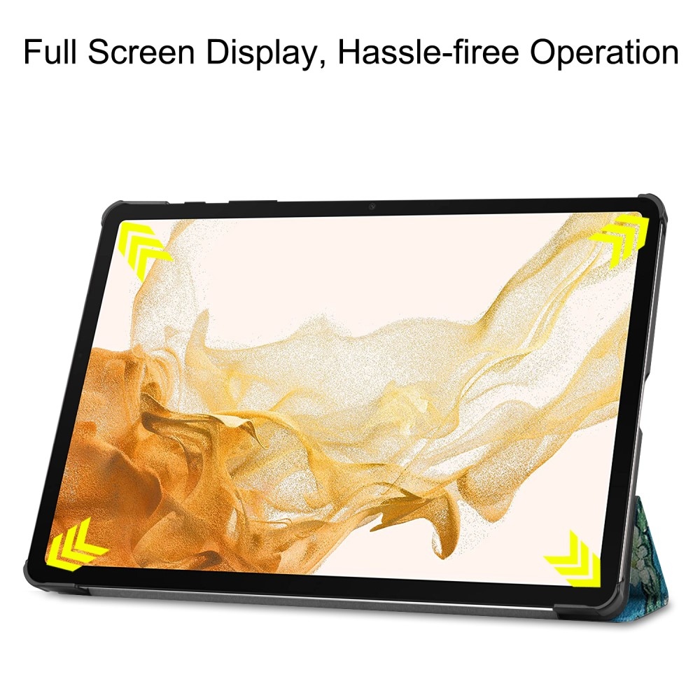 Nyomtatás intelligens záró tok Samsung Galaxy Tab S9+/Tab S10+ - fehér virágok