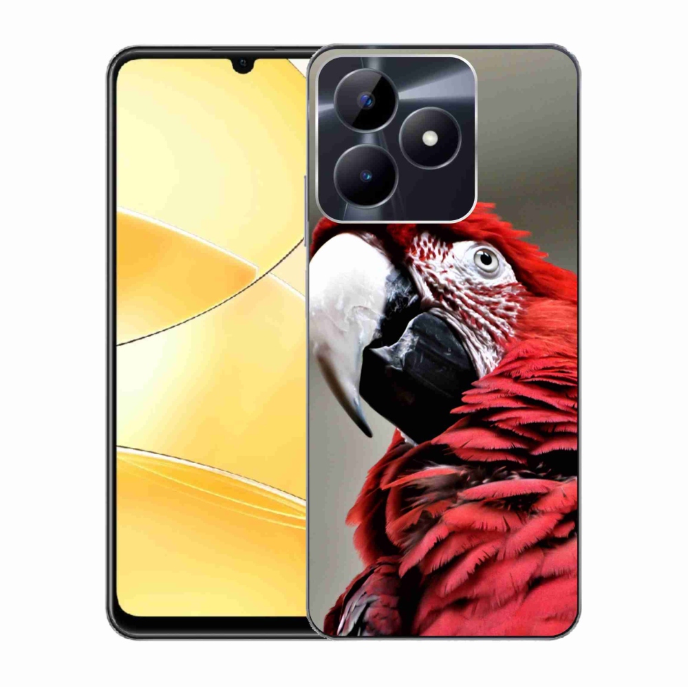 Gél tok mmCase a Realme C51/C53 készülékhez - papagáj ara piros