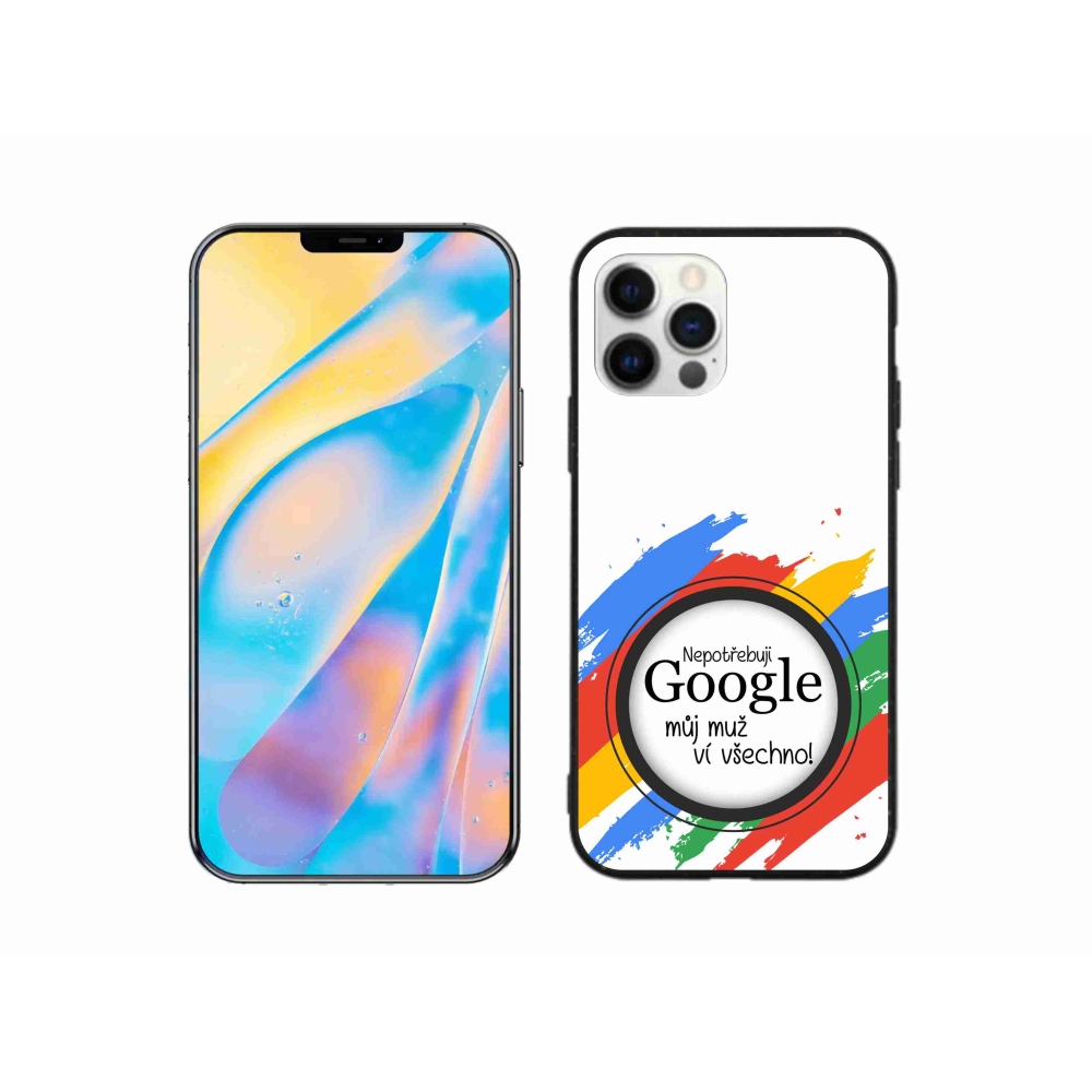 Gél borítás mmCase iPhone 12 készülékhez - az ember mindent tud fehér háttérrel