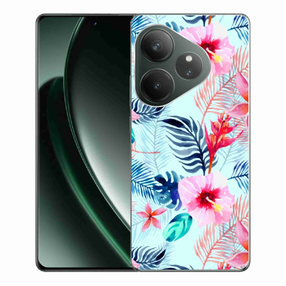 Gél borítás mmCase a Realme GT 6 5G/GT 6T 5G számára - virágok