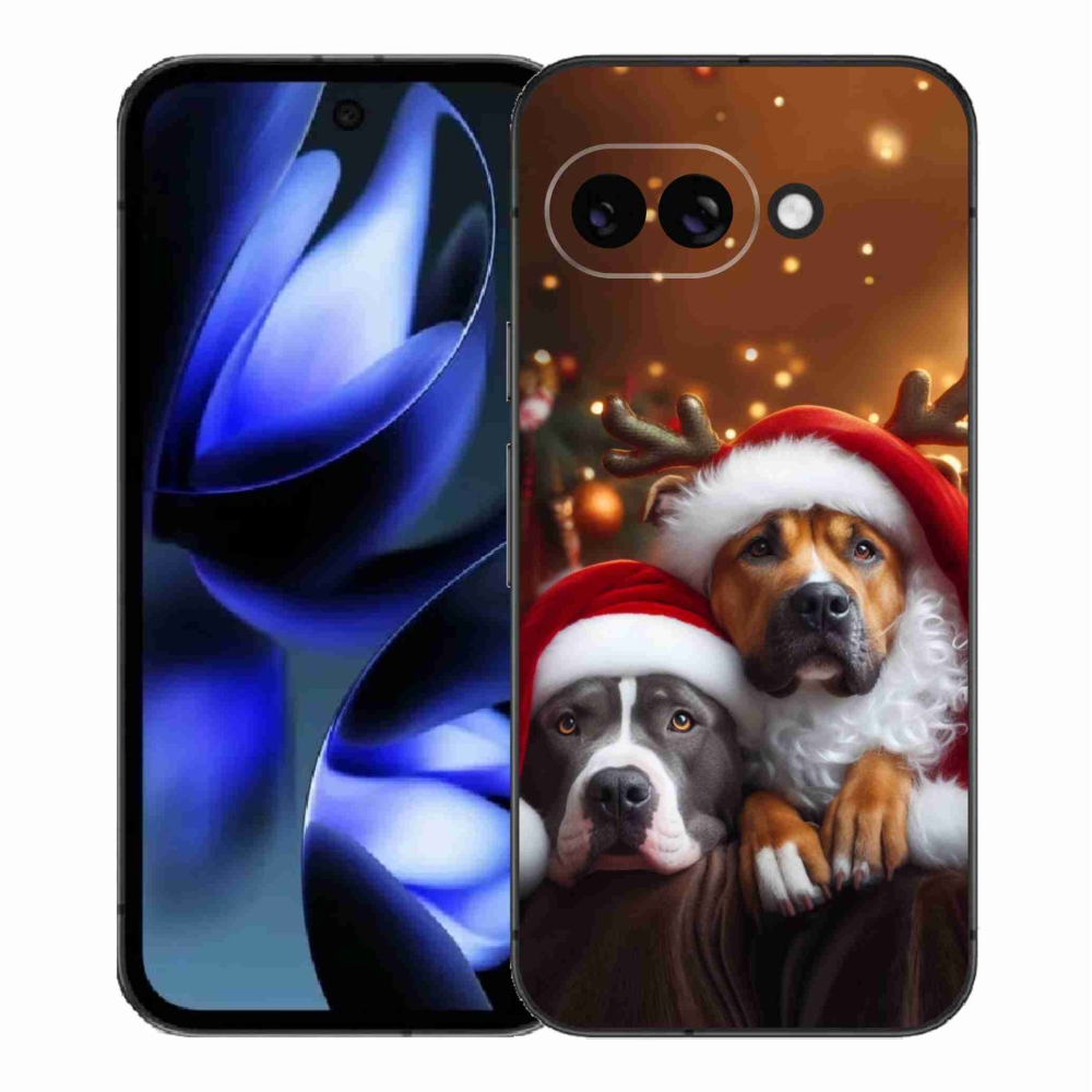 Gél borítás mmCase a Google Pixel 9a számára - Karácsonyi kutyák