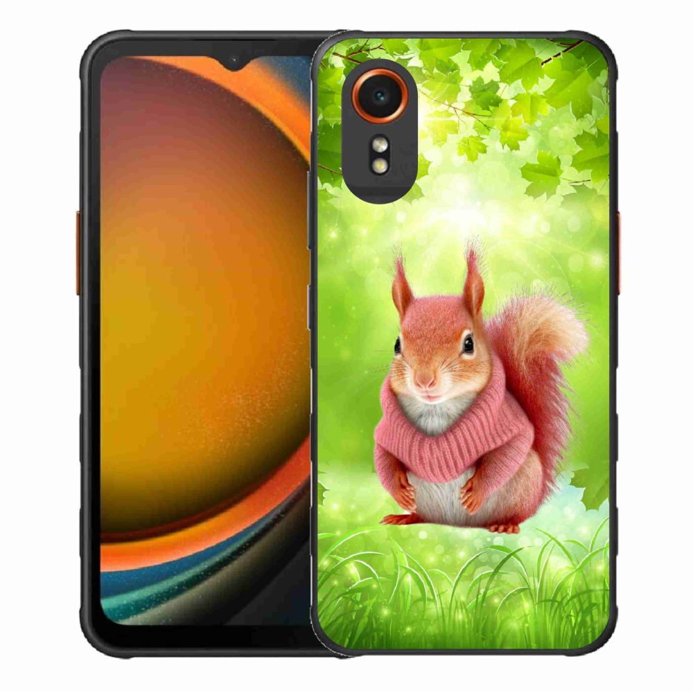 Gél borítás mmCase Samsung Galaxy Xcover 7 készülékhez - mókus pulóverben