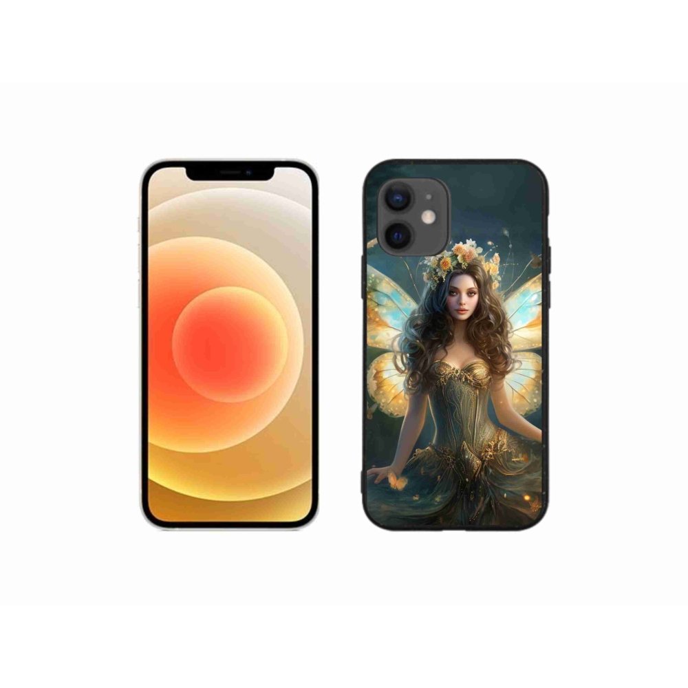 Zselés borítás mmCase iPhone 12 mini készülékhez - pillangó nő