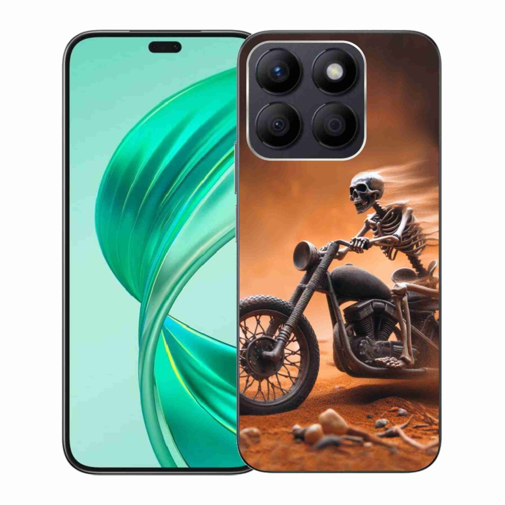 Gél borítás mmCase a Honor X8b-hez - csontváz egy motorkerékpáron