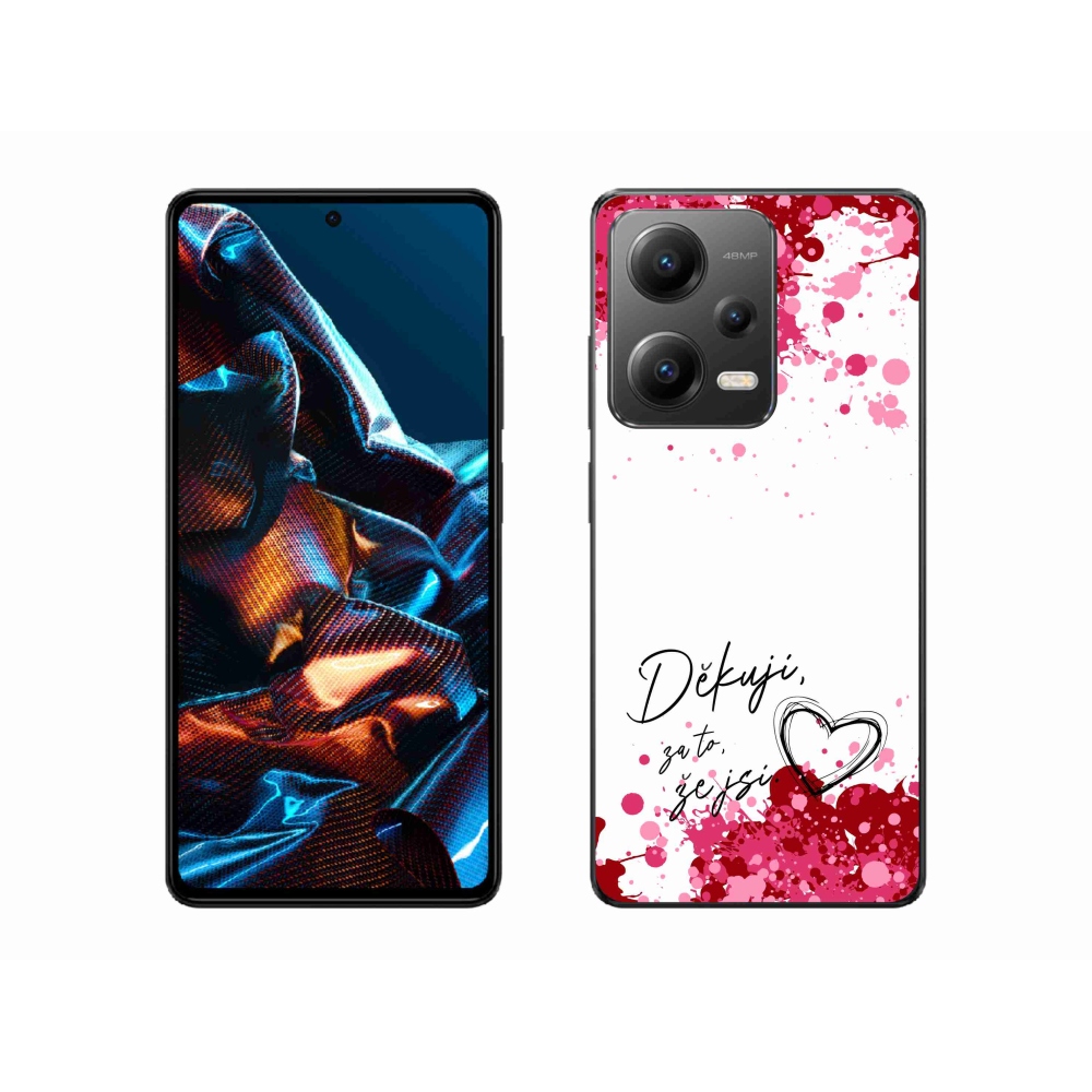 Gél borító mmCase a Xiaomi Redmi Note 12 Pro 5G-hez - love text 2 fehér háttérrel
