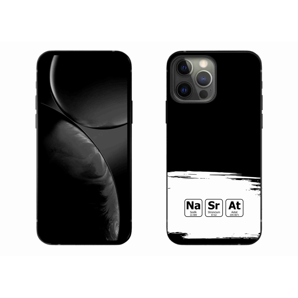 Gél borítás mmCase iPhone 13 Pro Max 6.7 készülékhez - kémiai elemek fehér és fekete háttérrel