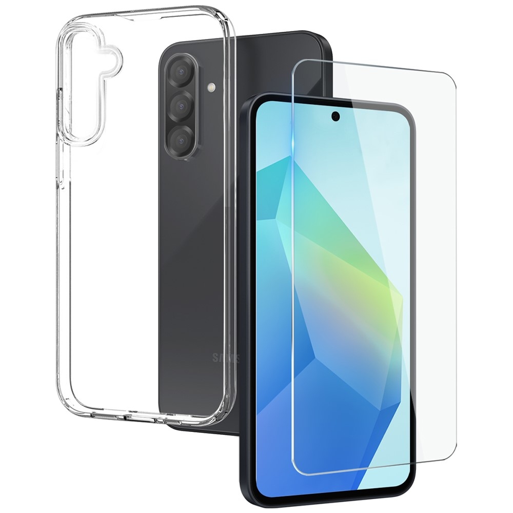 NORTHJO átlátszó zselés tok + edzett üveg Samsung Galaxy A56 5G - átlátszó