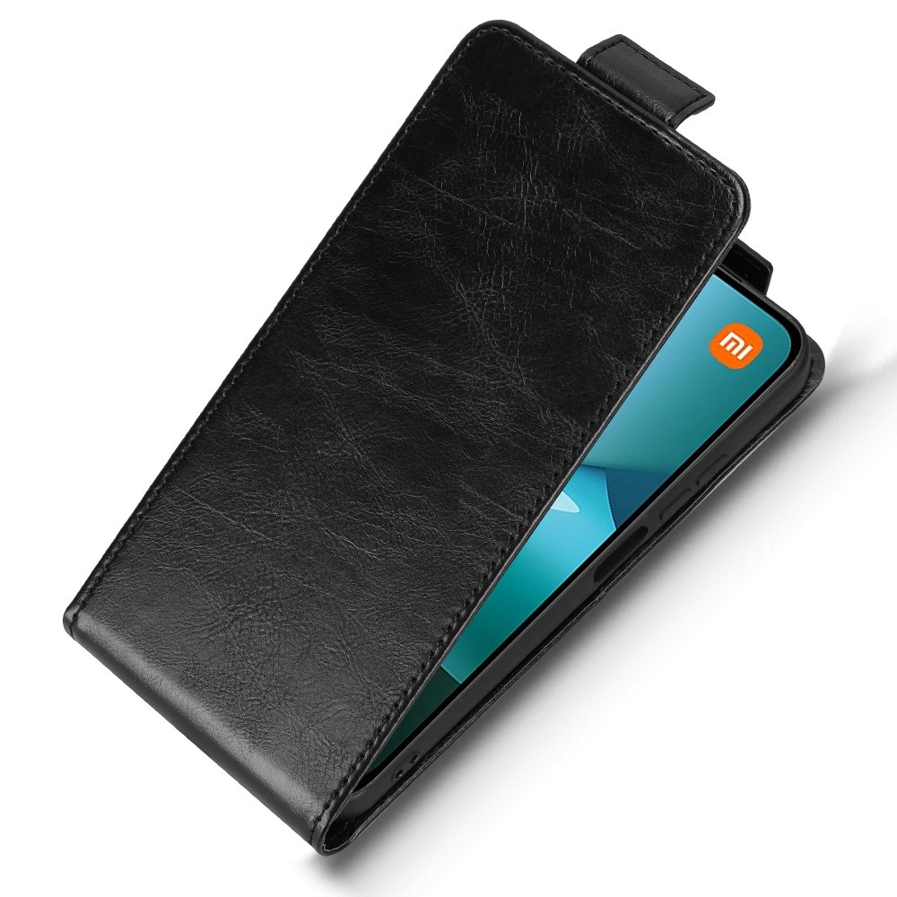 Vert flip tok Xiaomi Redmi 15C 4G (171mm)/Poco C85 4G (171mm) - fekete