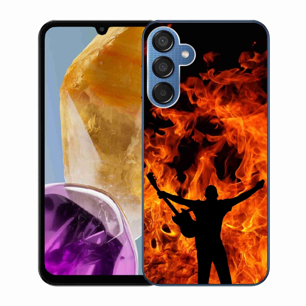 Gél borító mmCase Samsung Galaxy M15 5G - zenész és tűz