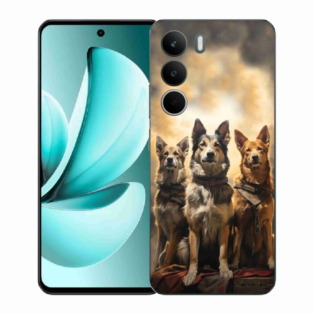 Zselés borítás mmCase a Realme C71 készülékhez - három kutya