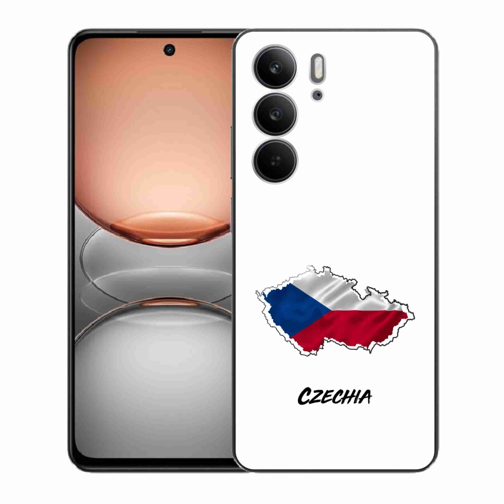 Gél borító mmCase a Realme C75 készülékhez - Csehország fehér háttér