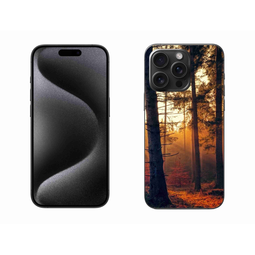 Gél tok mmCase iPhone 15 Pro Max készülékhez - erdő