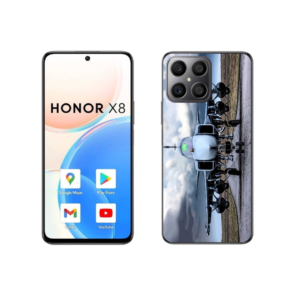 Gél borító mmCase a Honor X8 4G-hez - katonai repülőgépek