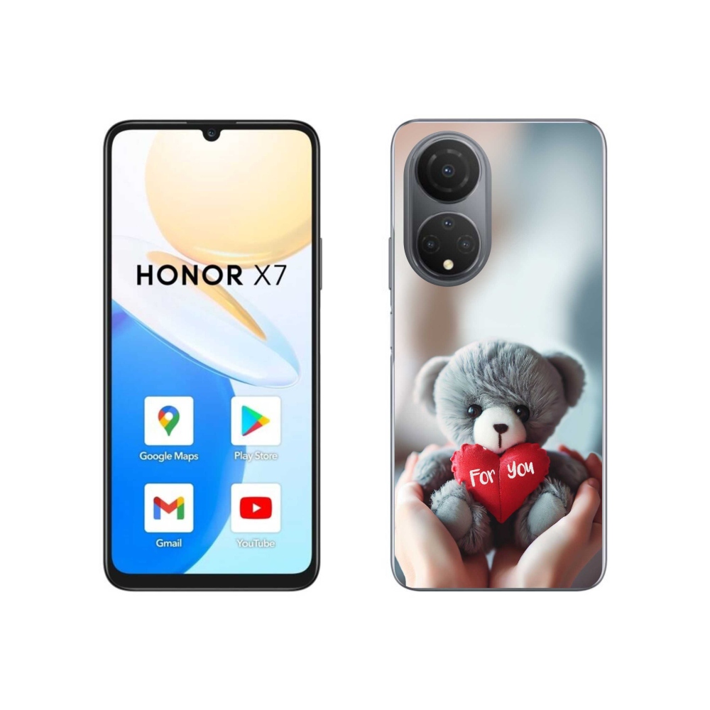 Gél borítás mmCase a Honor X7-hez - mackó a szerelmesek számára