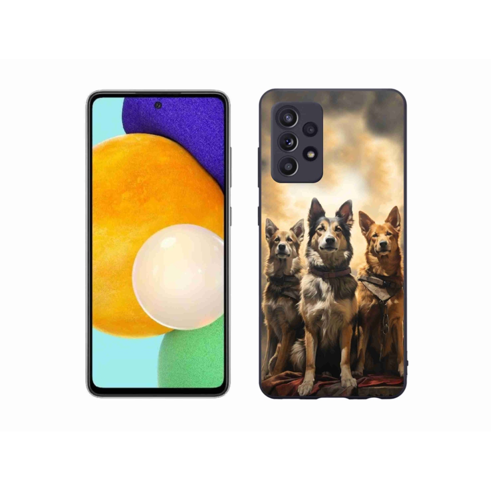 Zselés borítás mmCase Samsung Galaxy A52s 5G - három kutya