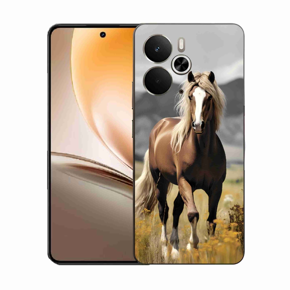 Zselés tok mmCase a Realme 14 5G készülékhez - barna ló 1