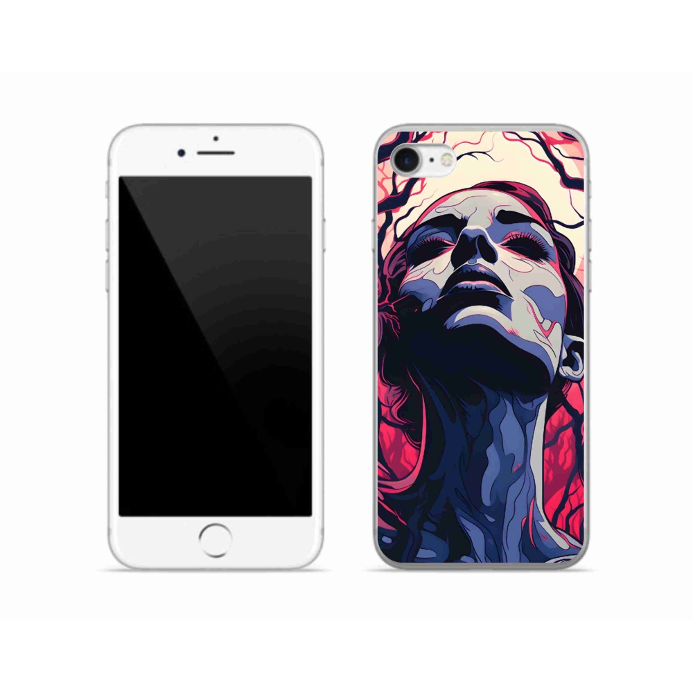 Zselés borítás mmCase iPhone SE (2020) - absztrakt arc