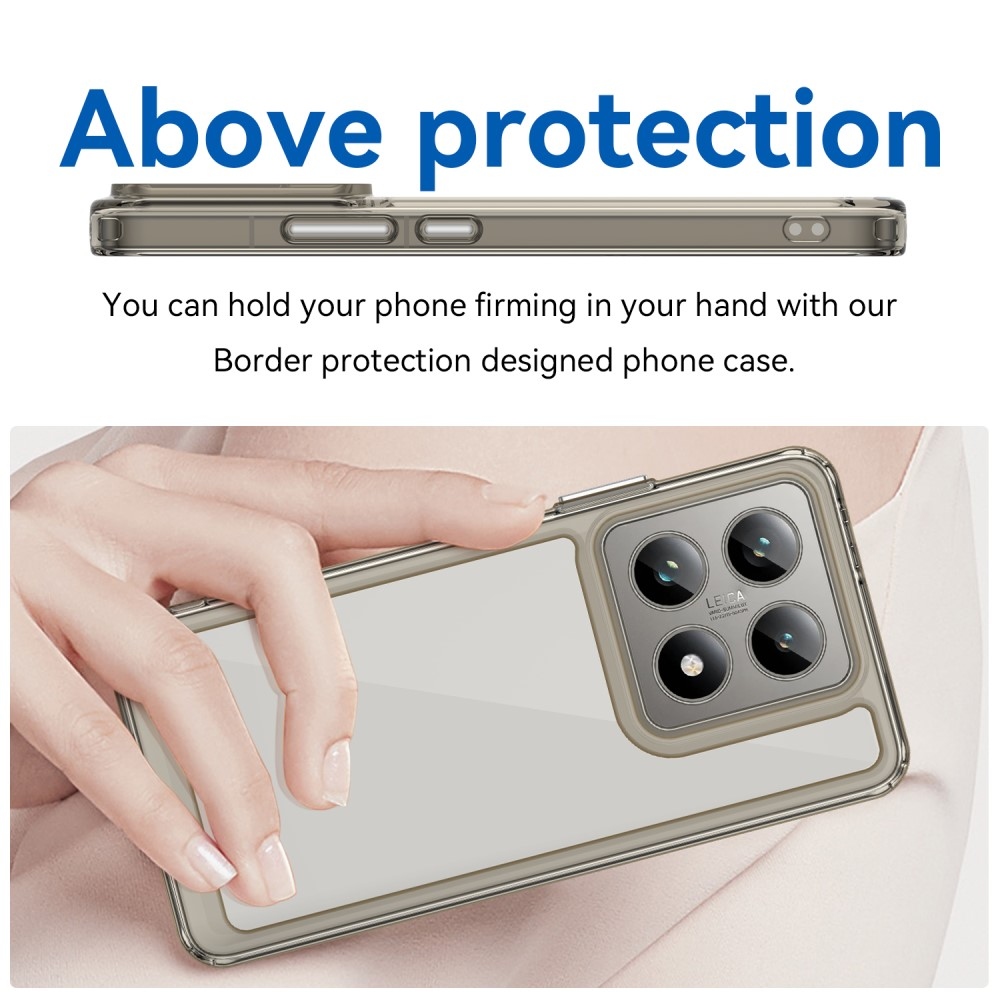 Gél tok fix hátlappal Xiaomi 14T/14T Pro készülékhez - szürke