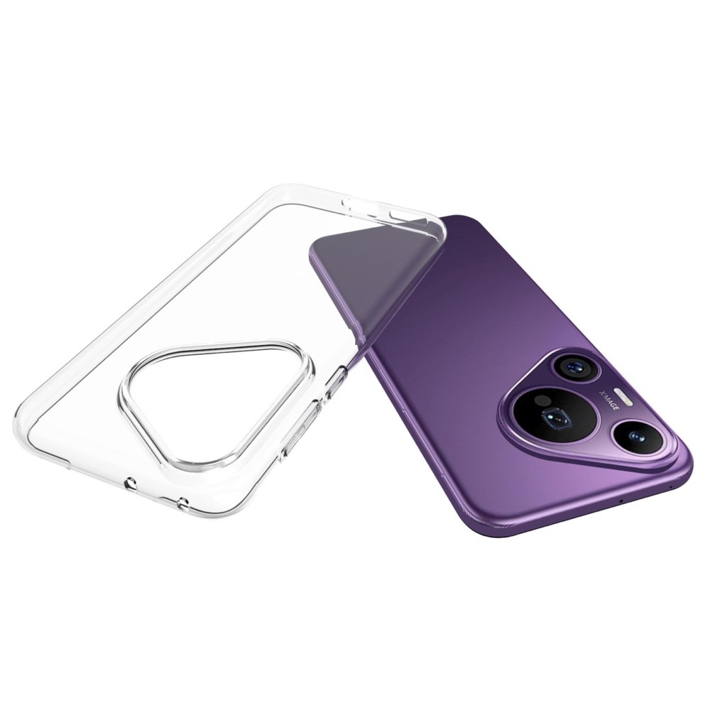 Átlátszó zselés tok a Huawei Pura 70 Pro készülékhez - átlátszó